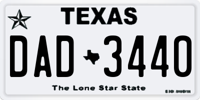 TX license plate DAD3440
