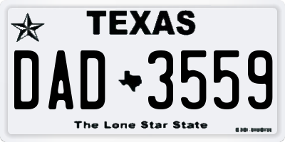 TX license plate DAD3559