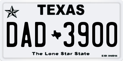 TX license plate DAD3900