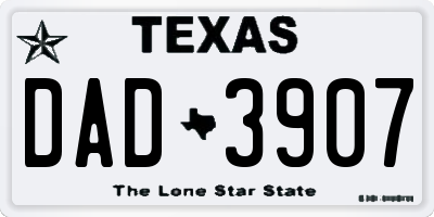 TX license plate DAD3907