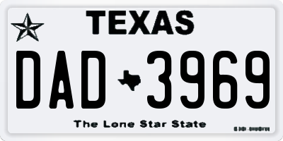 TX license plate DAD3969