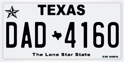 TX license plate DAD4160