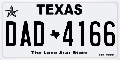TX license plate DAD4166