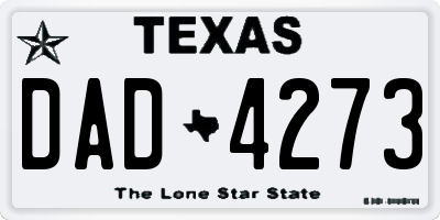TX license plate DAD4273
