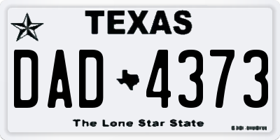 TX license plate DAD4373