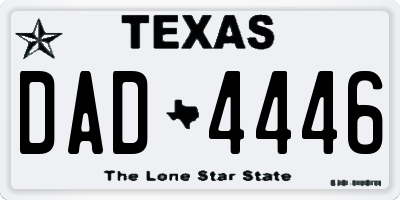 TX license plate DAD4446
