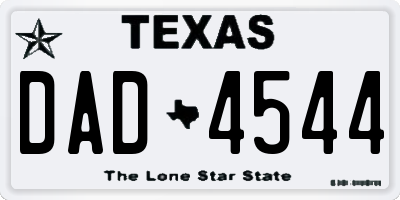 TX license plate DAD4544