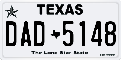 TX license plate DAD5148