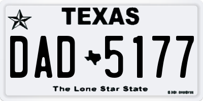 TX license plate DAD5177