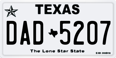 TX license plate DAD5207