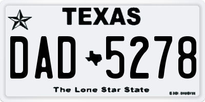 TX license plate DAD5278
