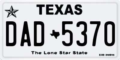 TX license plate DAD5370