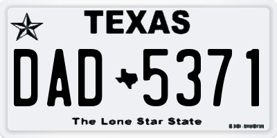 TX license plate DAD5371