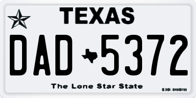 TX license plate DAD5372