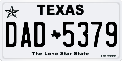 TX license plate DAD5379
