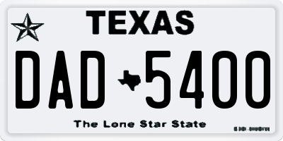 TX license plate DAD5400