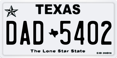 TX license plate DAD5402