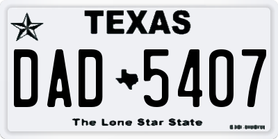 TX license plate DAD5407