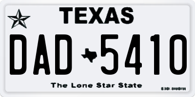 TX license plate DAD5410