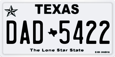 TX license plate DAD5422
