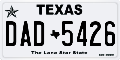TX license plate DAD5426