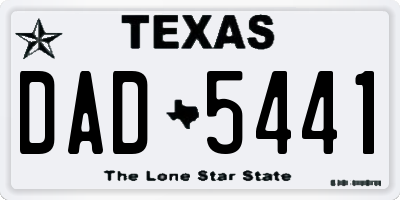 TX license plate DAD5441