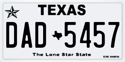 TX license plate DAD5457