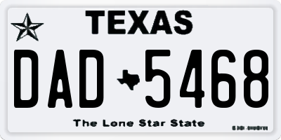 TX license plate DAD5468