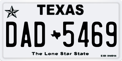 TX license plate DAD5469