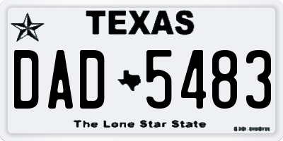 TX license plate DAD5483