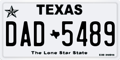 TX license plate DAD5489