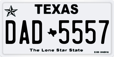 TX license plate DAD5557