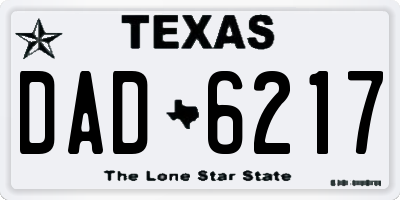 TX license plate DAD6217