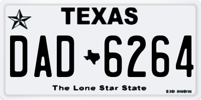 TX license plate DAD6264
