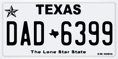 TX license plate DAD6399