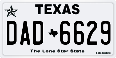 TX license plate DAD6629