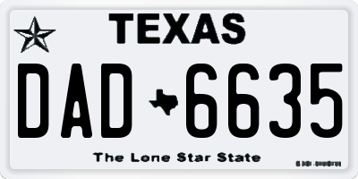 TX license plate DAD6635
