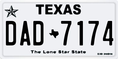 TX license plate DAD7174
