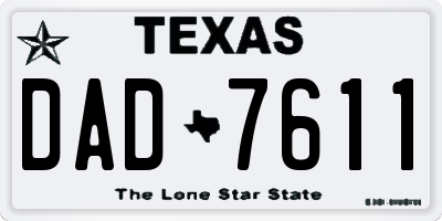 TX license plate DAD7611
