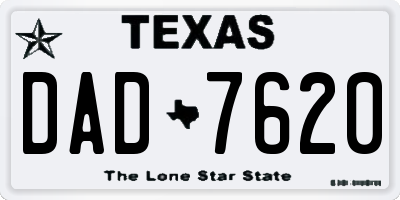 TX license plate DAD7620