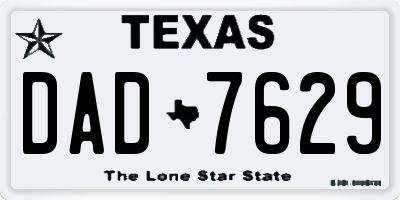 TX license plate DAD7629
