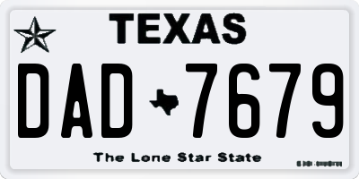 TX license plate DAD7679