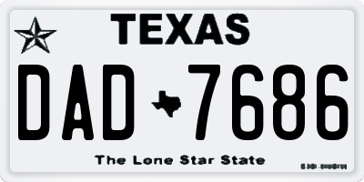 TX license plate DAD7686