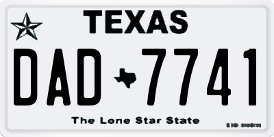 TX license plate DAD7741