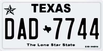 TX license plate DAD7744