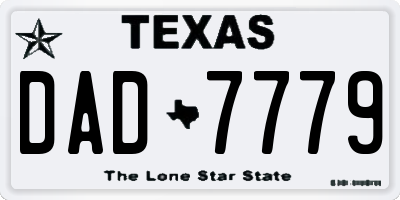 TX license plate DAD7779
