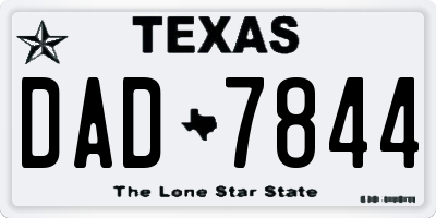TX license plate DAD7844