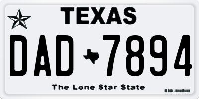 TX license plate DAD7894