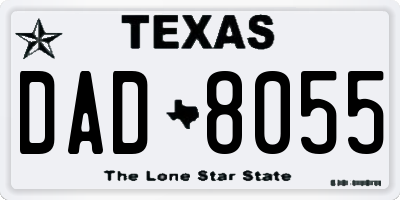 TX license plate DAD8055