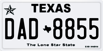 TX license plate DAD8855